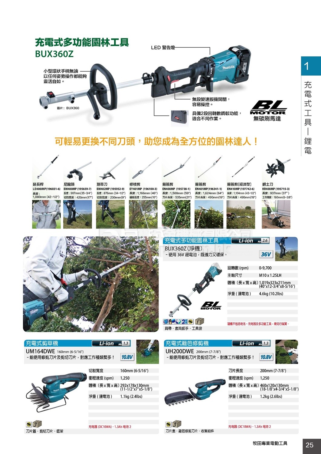 2017 Makita牧田 綜合目錄 (25) - 鋰電園林工具